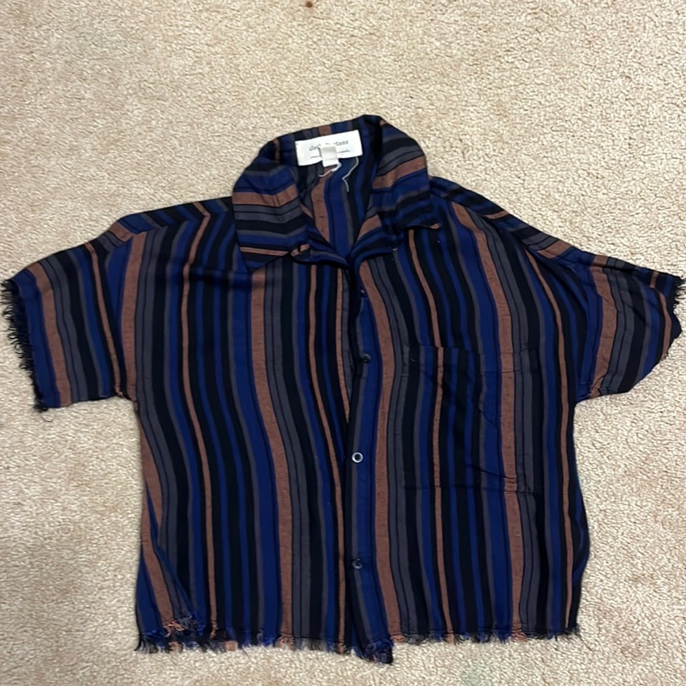 cloth and stone cropped button up